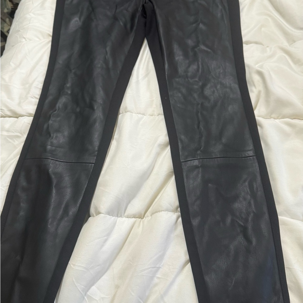 White House Black Market Black Leather Pants